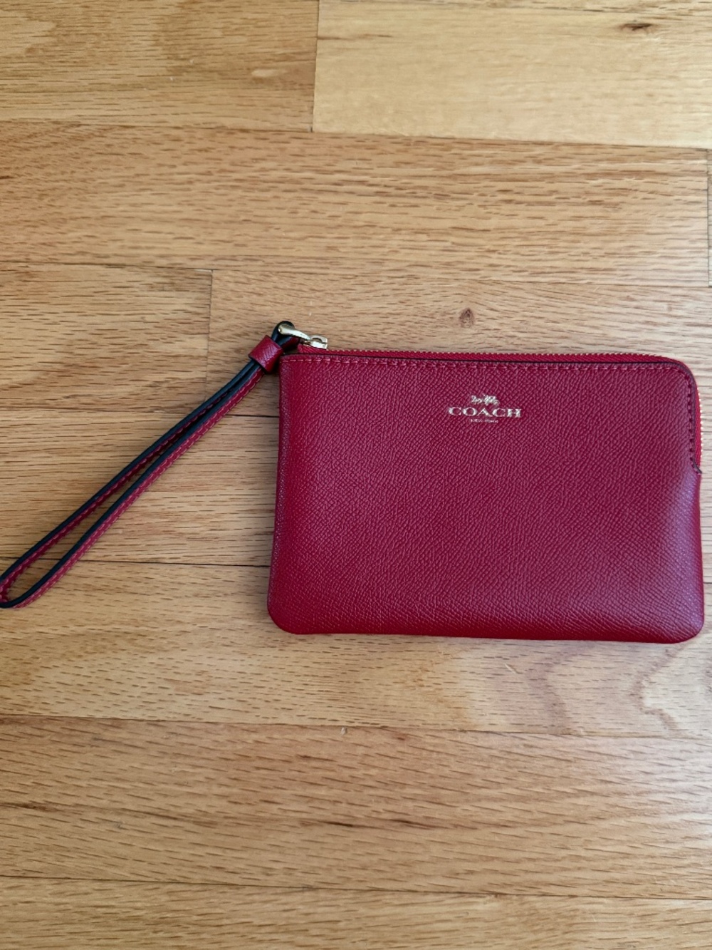 Coach Red Leather Wristlet 6"X4.5"